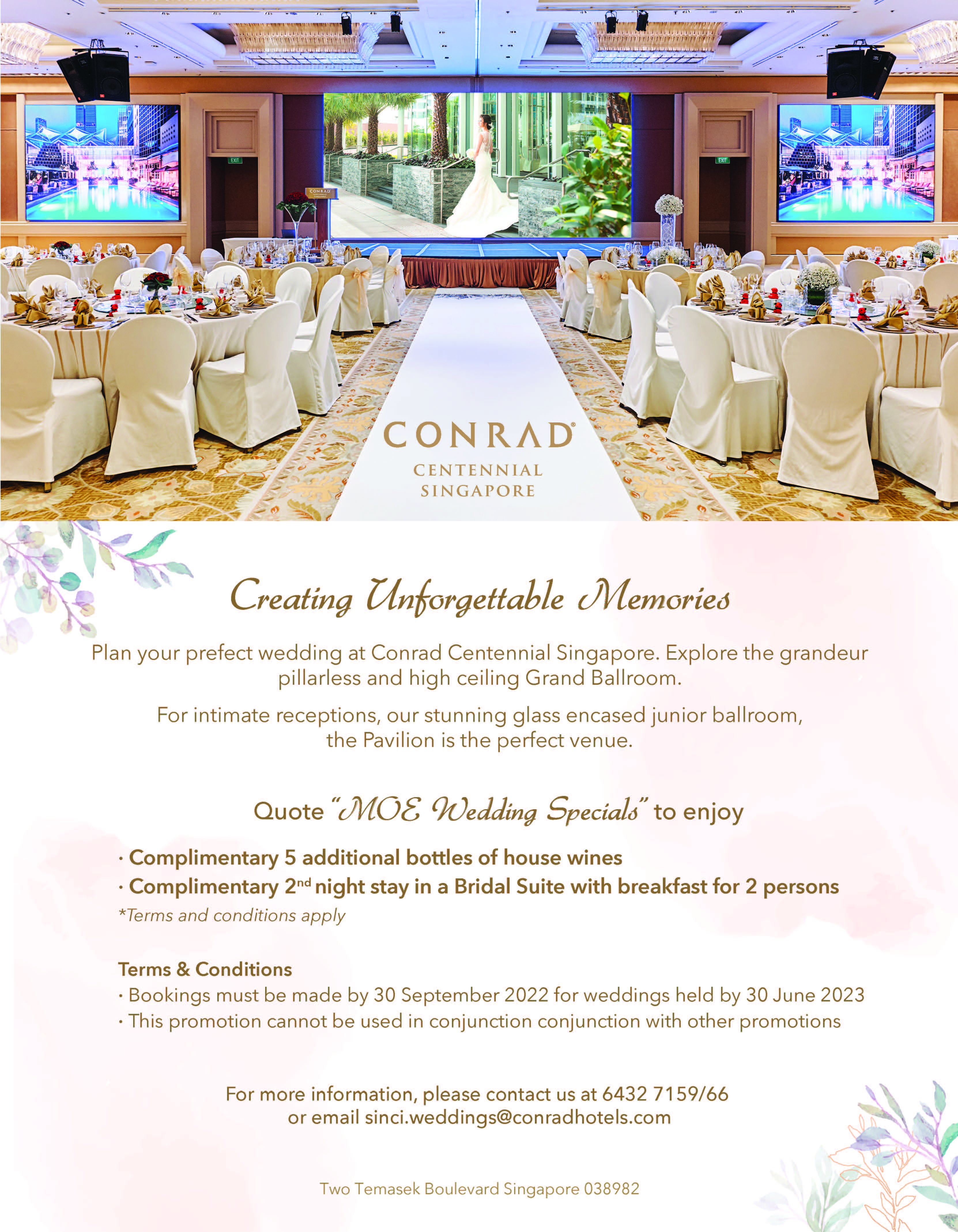 Conrad Centennial Singapore Wedding Promotions Ministry of